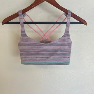 Pink/Purple/Blue Patterned Lululemon Sports Bra